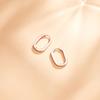 Pendientes Xiai s925 de plata esterlina, sencillos, elegantes, geométricos y ovalados, para novia, regalo Qixi