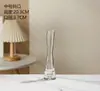 Estilo Ins Escandinavo Minimalista Florero de Arreglo Floral de una Sola Flor Transparente Florero Hidropónico Decoración de Sala de Estar Recipiente para Flores Botella de Vidrio Artístico
