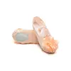 Sapatos de dança para crianças adultas, sapatos de balé masculinos e femininos, sapatos de exercícios com sola macia, sapatos de ioga para classe corporal, sapatos de dança com garra de gato e flores