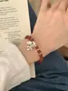 Pulsera de Plata de Ley S925 con Riqueza y Fortuna Inmediatas, Estilo Chino Pulsera de Ágata Roja Natural Estilo Chino Nuevo, Pulsera de Buena Suerte
