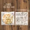 Original auto-adesivo transparente Dia das Crianças dos desenhos animados floco de neve crisp saco de embalagem leite jujuba Cookie Candy Bag saco de bolo da lua