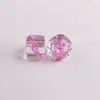 Cor de gelo transparente núcleo tingido furo inclinado contas quadradas de 13MM pulseira DIY corrente de celular acessórios de joalheria materiais de contas artesanais