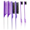 Venta Directa de Fábrica Set de Seis Piezas de Cepillo para Cejas, Peine con Punta de Aguja de Acero en el Extremo, Cepillo para Cejas de Doble Cabeza, Cepillo para Controlar los Bordes, Cepillo para Dar Volumen