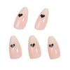 Uñas Postizas de Presionar 24 Piezas Transfronterizas, Elementos de Corazón para el Día de San Valentín de Primavera, Pegatinas para Uñas con Degradado Estilo Ins