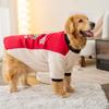 Otoño e invierno cálido perro marca de moda perro grande suéter de forro polar patchwork golden retriever perro mediano y grande samoyedo sudadera ropa para mascotas