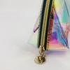 Estuche Sencillo Estilo Coreano Moderno Láser Transparente PVC Bolsa de Cosméticos Cremallera Súper Gruesa Costura Bolsa Lavable
