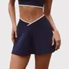 Top Fitness Escovado de Alta Elasticidade à Prova de Choque com Bojo, Saia de Tênis, Sutiã Esportivo Frente Única, Saia Curta, Conjunto de Yoga para Mulheres