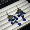 Aretes Retro Estilo Palacio Borla Azul Concha Vacaciones Junto al Mar Preciosos Largos Aretes Tipo Broche Elegantes Estilo Étnico