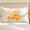 Funda de Almohada de Dibujos Animados Algodón Puro Paquete Individual 100 Gasa de Algodón Funda de Almohada para Niños Par Cubierta Protectora para Núcleo de Almohada 35X55