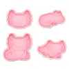 Molde para Galletas Serie Ajolote Cabeza de Dibujos Animados 3D Molde de Agacharse y Gatear Galleta con Relieve Simulación DIY