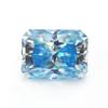 Piedra Suelta de Moissanita de Aguamarina Corte Radiante Irregular Piedra Suelta de Moissanita Azul Facetada Rectangular Cara de Anillo Venta al por Mayor