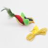 Llamada de pájaro simulada Juguete para gato Auto-entretenimiento para aliviar el aburrimiento Colgante Sonido Agitación Pluma de pájaro Palo para gato Juguete de pájaro