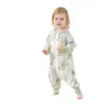 Saco de dormir para bebé, Clase A, Estilo delgado de verano, Ropa de dormir de fibra de bambú y seda de morera, Pelele con botones completos y piernas separadas para niños