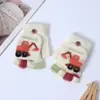 Guantes de dedo medio para niños otoño e invierno niños medio dedo cálidos lindos estudiantes de primaria escritura guantes de punto de doble propósito al por mayor