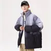 Mismo Estilo para Hombres y Mujeres Ropa Exterior de Algodón con Gradiente Estilo Nacional para Parejas Otoño e Invierno Ropa Exterior de Algodón Engrosada con Cuello Alto para Hombres Estilo Japonés Ropa Exterior Ligera Tendencia