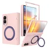 Capa para Celular Samsung Z Fold8Ultra Aplicável em Fronteiras com Suporte Magnético Giratório 360 Graus Dobrável Desconto de 20% Capa de Celular Empilhável
