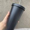 Taza Portátil de Color Degradado, Termo en Forma de Diamante con Popote, Taza de Café de Doble Capa de Acero Inoxidable, Personalización para Regalo Navideño