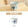 Xícara de Chá Cerâmica Estilo Japonês, Xícara de Mestre, Alto Valor Estético, Xícara Vintage, Pequena Porcelana Azul e Branca Pintada à Mão, Conjunto de Chá para Preparar no Fogão, Copo de Água com Tampa
