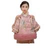Vestido de Invierno con Limón para Niña, Nuevo Estilo Chino, Forrado de Felpa con Peonías, Espesor Nacional, Servicio de Año Nuevo, Estilo Flor, Danza de Mariposas, Dulce Moda