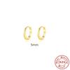 Venda quente clássico minimalista 925 prata esterlina brincos brincos brincos de celebridades Internet brinco anel liso all-matching ouro 18K