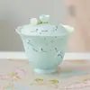 Fabricante: Conjunto de Chá Cerâmico Sancai Xingye Yunhe, incluindo uma xícara de chá para uso individual, uma tigela de chá de alta qualidade para preparar chá em casa e um design elegante