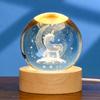Venta al por mayor directa de fábrica sistema solar galaxia luna creativo 3d grabado láser bola de cristal luz nocturna