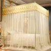 Mosquiteiro para Uso Doméstico, Cama de Casal 1,8m, Estilo Princesa, Estilo Palácio, De Chão, Quarto Tradicional, Três Portas, Estrutura Reforçada 1,5m