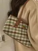 Bolsa Xadrez de Grande Capacidade para o Dia a Dia de Mulheres, Novo Estilo Inverno 2025, Bolsa de Ombro de Alto Valor, Bolsa de Mão Tote Elegante
