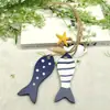 Decoración de Cadena Tridimensional Estilo Mediterráneo de Estrella de Mar, Vieiras y Peces Pequeños para Colgar en la Pared del Hogar, Decoración de Techo y Pared de Fondo de Jardín de Infancia