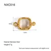 Bestseller transfronterizo: Collar colgante desmontable DIY bañado en oro con piedra natural y nácar, varios estilos de dijes, joyería de acero inoxidable
