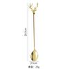 Louça Criativa 304 Aço Inoxidável Elk Spoon Deer Head Fruit Fork Long Handle Bar Spoon Mixing Spoon Milk Tea Mixing Spoon