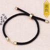 Cuerda de mano productos semiacabados con cuentas diy metal hilo milanés tejido colgante joyería dorada cuentas de la suerte pulsera cuerda para hombre y mujer