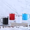 Caneca de aço inoxidável 304 com alça, camada dupla a vácuo, copo de água para escritório, copo de café portátil, copo a vácuo
