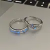 Anillos de Pareja Noche de Lluvia de Estrellas para Hombres y Mujeres Diseño de Nicho INS de Alto Grado Versátiles Anillos para Dedos Luminosos Luminosos