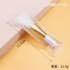 Brocha de maquillaje multifuncional de pelo suave, ultrafina, de cabeza plana, para base de maquillaje, de arcilla, de silicona, con cabezal suave
