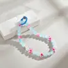 Nuevo pulsera de cuentas de cristal hecha a mano DIY joyería color caramelo cuentas de cristal accesorios flor cadena para teléfono móvil adornos para bolso