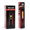 Lanterna de Trabalho Portátil Transfronteiriça, Luz Forte Cob de Dupla Fonte de Luz para Exterior, Luz de Emergência, Lanterna de Trabalho Magnética para Manutenção de Carro