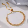 Pulsera cruzada de nuevo sentido retro simple moda Joker flor de circón Día de San Valentín joyería de mano de perla venta al por mayor