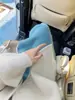 Falda midi de piel de mapache para mujer, de cintura alta para otoño e invierno, realza las caderas, elegante, adelgazante, falda de lana hasta la rodilla, perfecta para combinar con suéteres en invierno