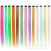 Postizo de Color Peluca Postizo Extensión de Cabello Colgante de Oreja Pieza de Cabello Teñido Cabello Artificial Peluca Decolorada Femenina Seda de Alta Temperatura Cabello Rizado Cabello Lacio