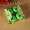 Conjunto de 4 Velas de Frutas Simuladas Vela Aromática Criativa em Formato de Fruta Presente Presente de Acompanhamento Vela Perfumada Caixa de Presente