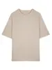 Top de punto para mujer, color liso, cuello redondo, manga corta, seda Tencel, drapeado, transpirable, corte ajustado, estilo suave para ir al trabajo