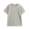 Camiseta Masculina de Algodão Penteado de Fibra Longa, Peso Pesado 220g, Secagem Rápida, Respirável, Tendência, Manga Curta, Cor Sólida, Camada Base