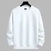 Nueva sudadera de cuello redondo para hombre, colección primavera/otoño, top de color liso de moda, versátil y casual, corte holgado, sin capucha, camiseta interior para hombre