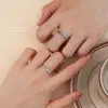Três Vidas com Anel de Casal Damasco Prata Pura S999 Novo Estilo Chinês Anel de Casal em Prata Pura Tendência Leve Luxo Versátil Anel Ajustável
