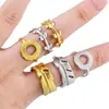 Anillo Abierto de Acero Inoxidable Estilo Coreano para Mujer, Diseño Único Minimalista de Lujo Ligero de Nicho, Moda Europea y Americana para el Trabajo