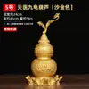 Adorno de Calabaza de Nueve Tortugas de Latón con Apertura, Calabaza de Medicina Celestial para Decoración de Escritorio en Casa y Oficina, Calabaza de Tortuga de Ocho Tesoros