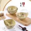 Tazón pequeño de foramina de longevidad A5, tazón de sopa de plástico, tazón de arroz pequeño, juego de taza y cuchara comercial, vajilla de porcelana de imitación