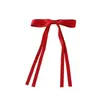 Popular Estilo Coreano Estilo Ballet Doce Longa Fita Bico de Pato Acessórios de Cabelo para Mulheres Camada Dupla Fita Laço Grampo de Cabelo