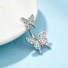 Joyería para piercing con incrustación de circonita, barra de acero inoxidable, accesorios de cobre, base de rosca externa giratoria, adorno para ombligo